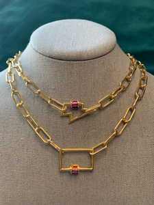 Geometric Chunky Chain Necklace