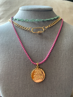 Load image into Gallery viewer, Magenta Be Free Medallion Necklace
