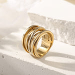 Load image into Gallery viewer, Stainless Steel Gold Ring
