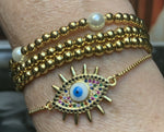 Load image into Gallery viewer, Evil Eye Bracelet Set

