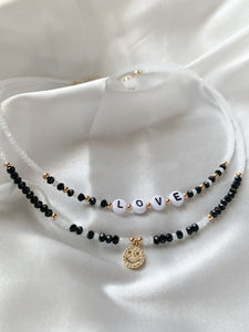 Black and White Beaded Necklaces