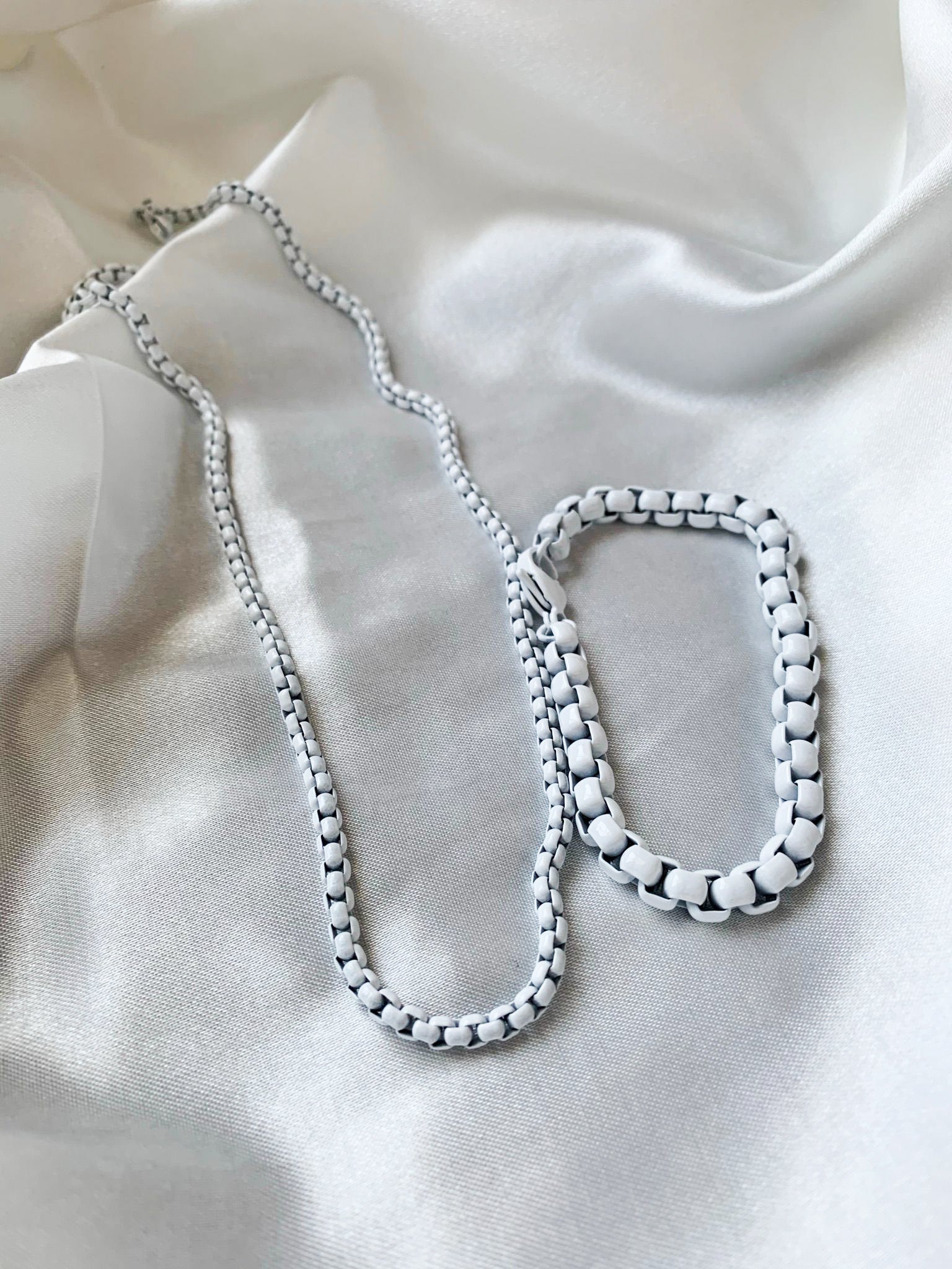 Stainless Steel Box Chain Set